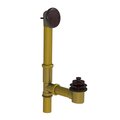 Watco 501 Series 16 in. Tubular Brass Bath Waste w-Push Pull Bath Stopper, Bronze 501-PP-BRS-BZ